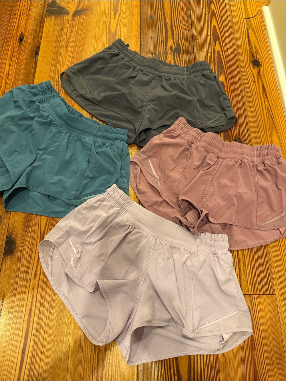lululemon athletica Women's Athletic Shorts - Teal, Charcoal, Mauve, Lavender